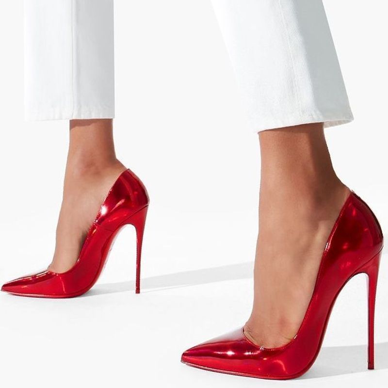 Christian Louboutin So Kate 120 in Red Patent Leather