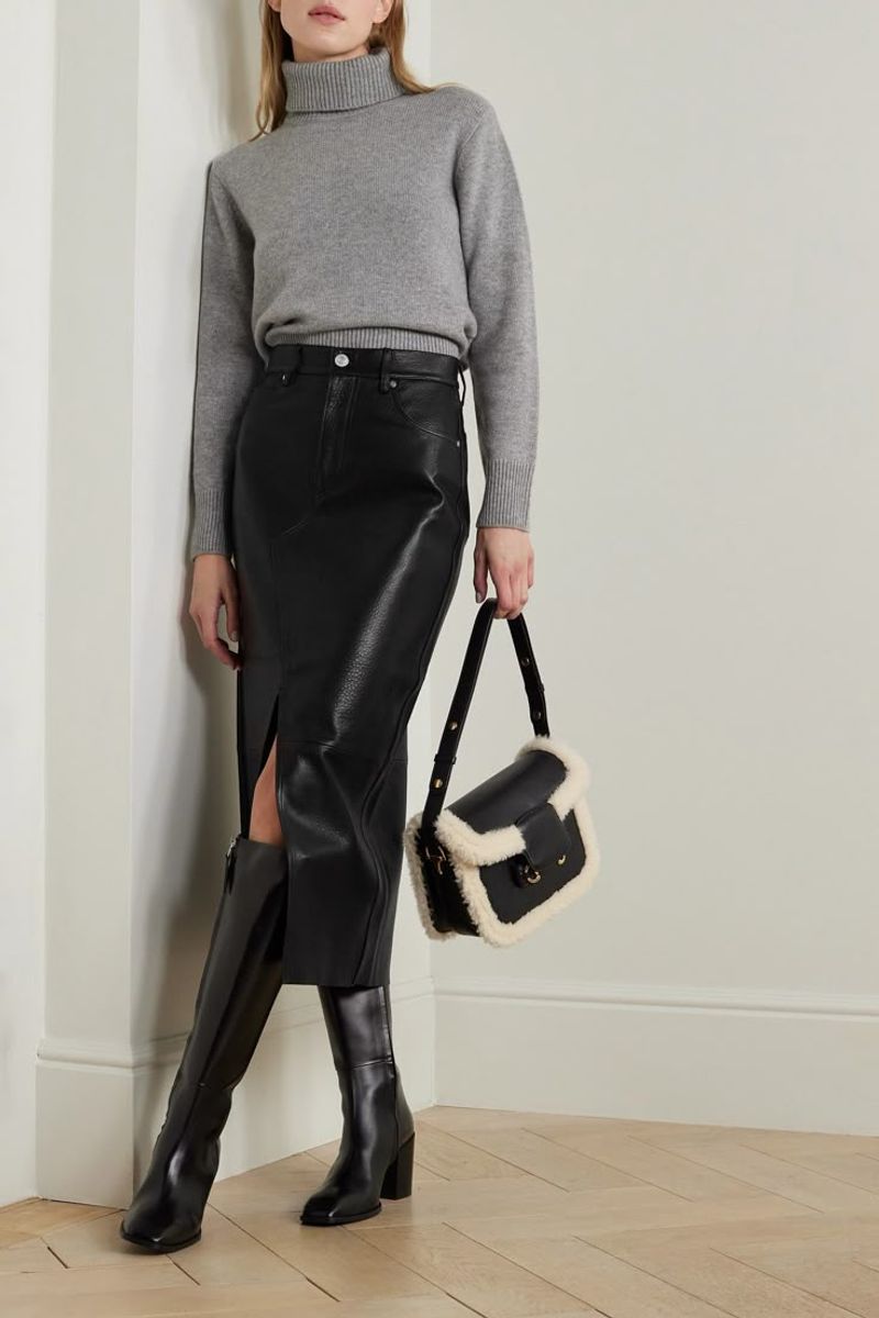 Structured Midi Skirt