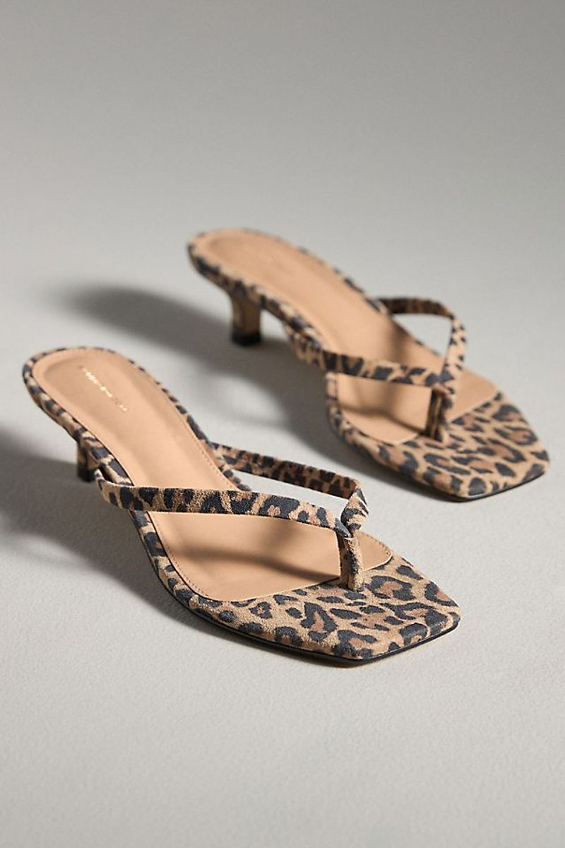 By Anthropologie Thong Kitten Heels
