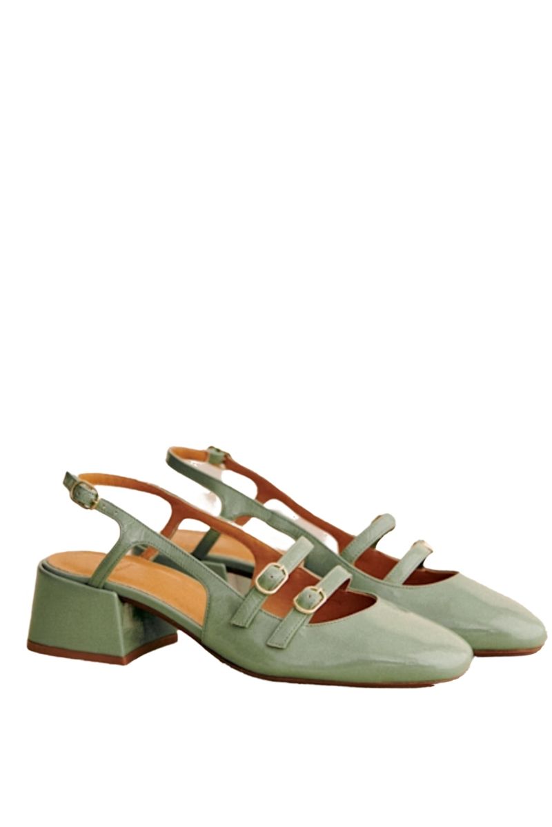 Sézane Paula Babies in Sage Varnish