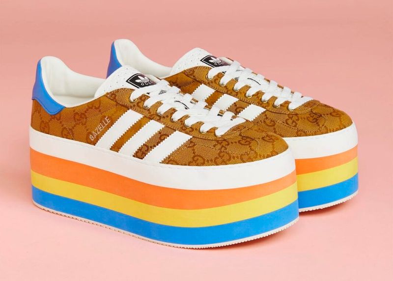 Gucci X Adidas “Gazelle” Platform Sneakers