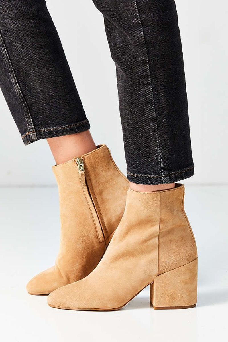 Suede Ankle Booties (Especially Almond-Toe)