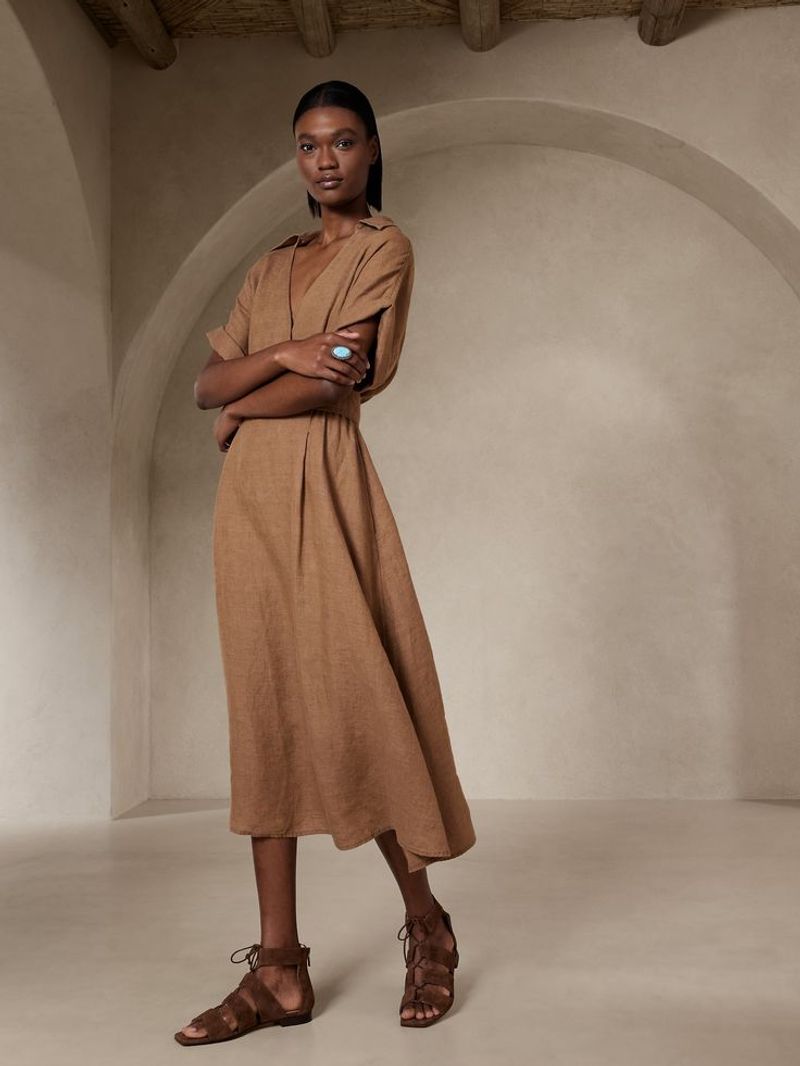 Banana Republic Linen A-Line Dress