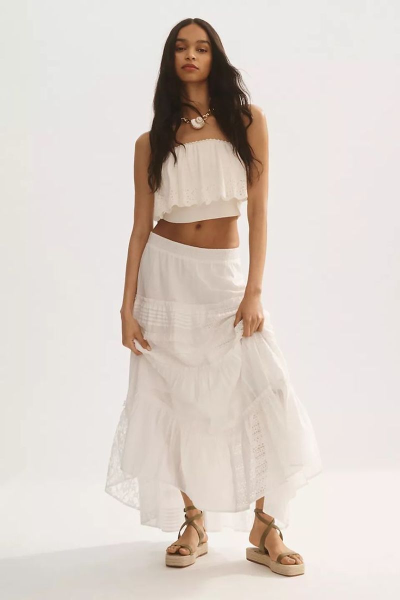 Anthropologie Tiered Napkin Skirt