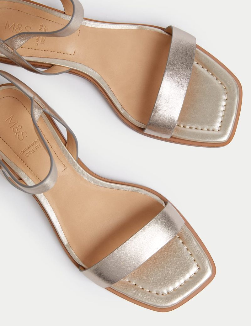 Marks & Spencer Wide Fit Ankle Strap Block Heel Sandals