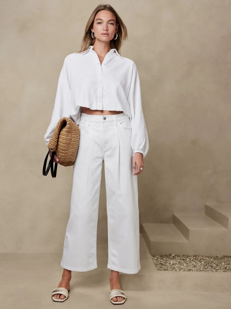 Banana Republic Sculpted Stretch Wide-Leg Pant