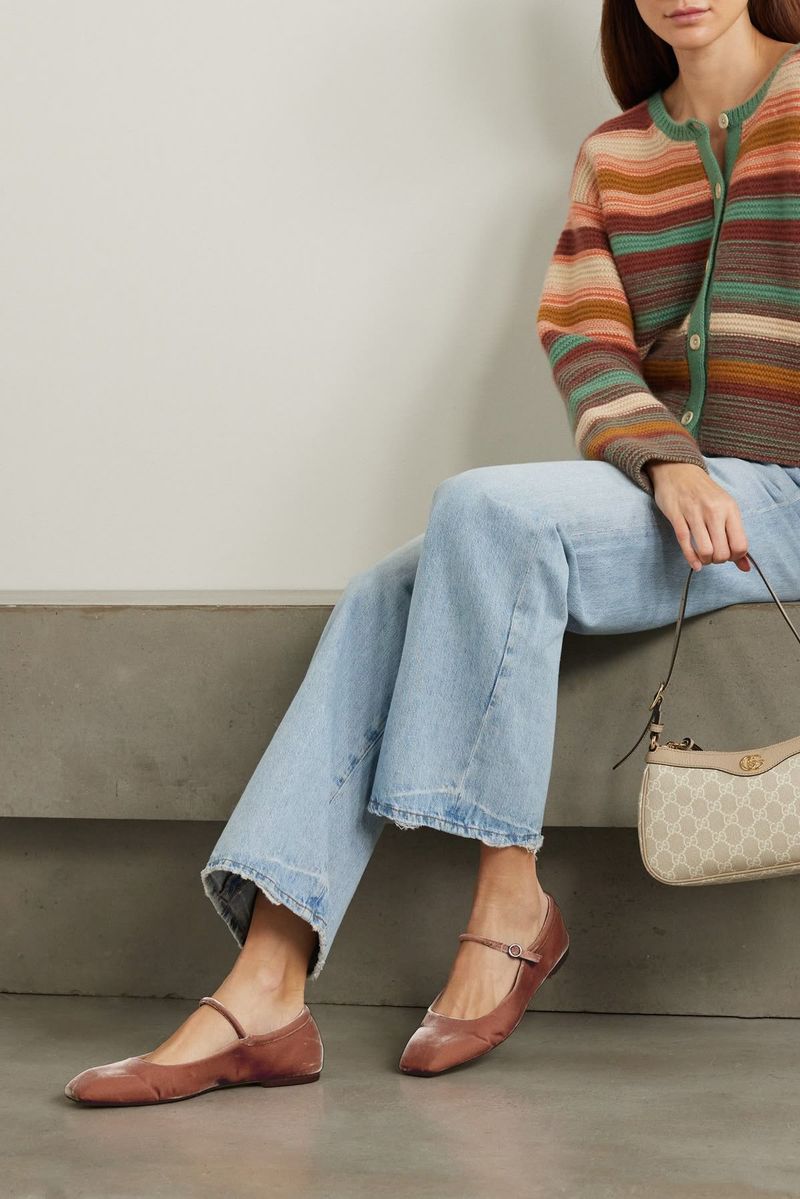 Velvet Mary Janes With a Minimal Buckle