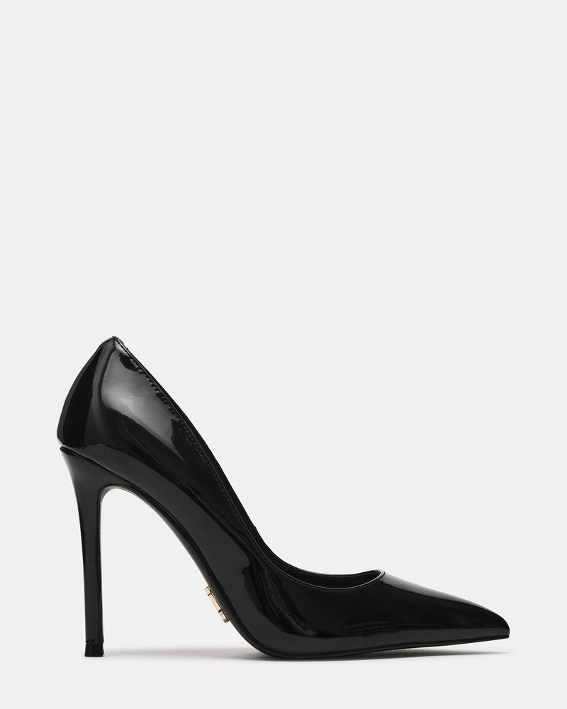 Steve Madden Evelyn Heel in Black Patent