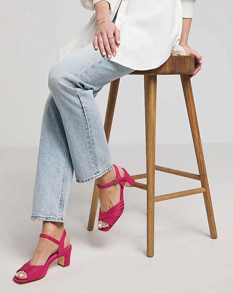 Block-Heel Sandals with Wide Straps