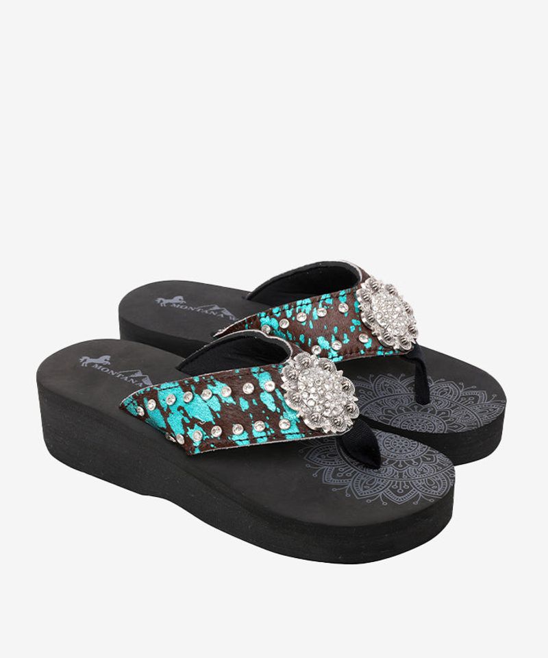 Foam Flip-Flops with Rhinestone Logos