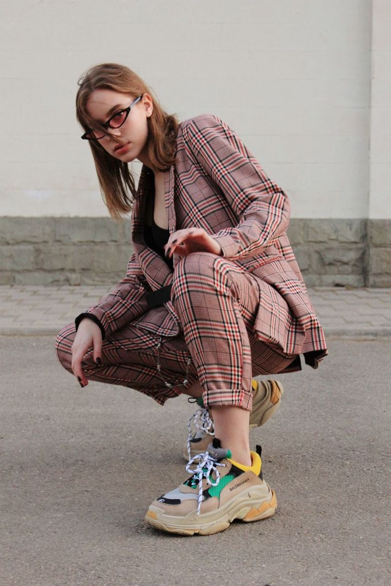 Athletic Running Shoes + Business Casual Outfits