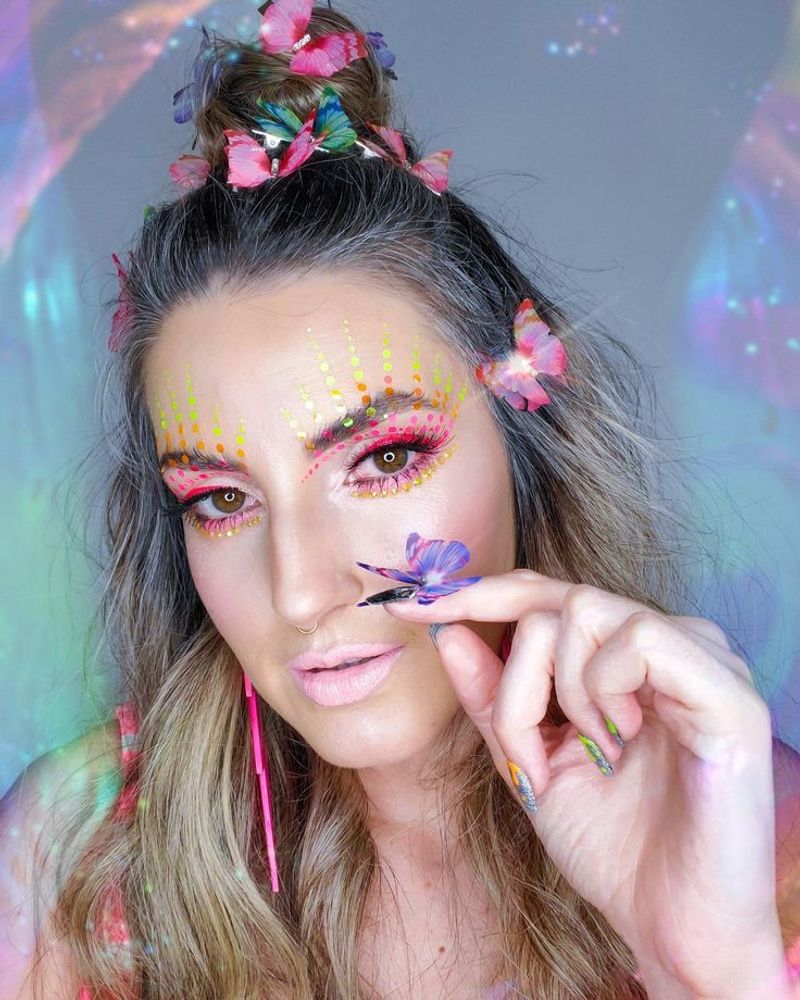 Butterfly Clips and Body Glitter