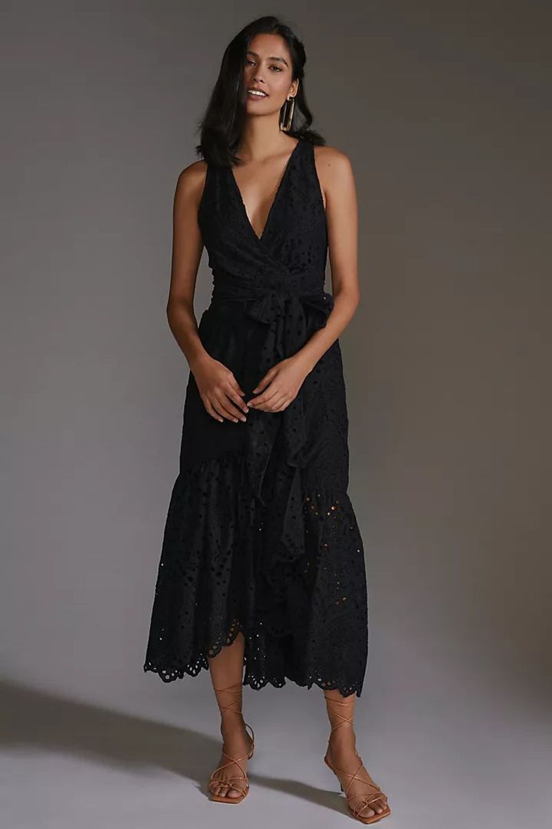 Anthropologie Maeve Wrap Midi Dress