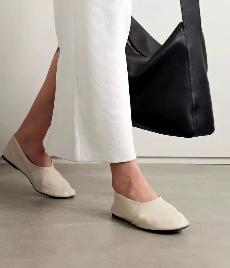 Khaite Leather Ballet Flats