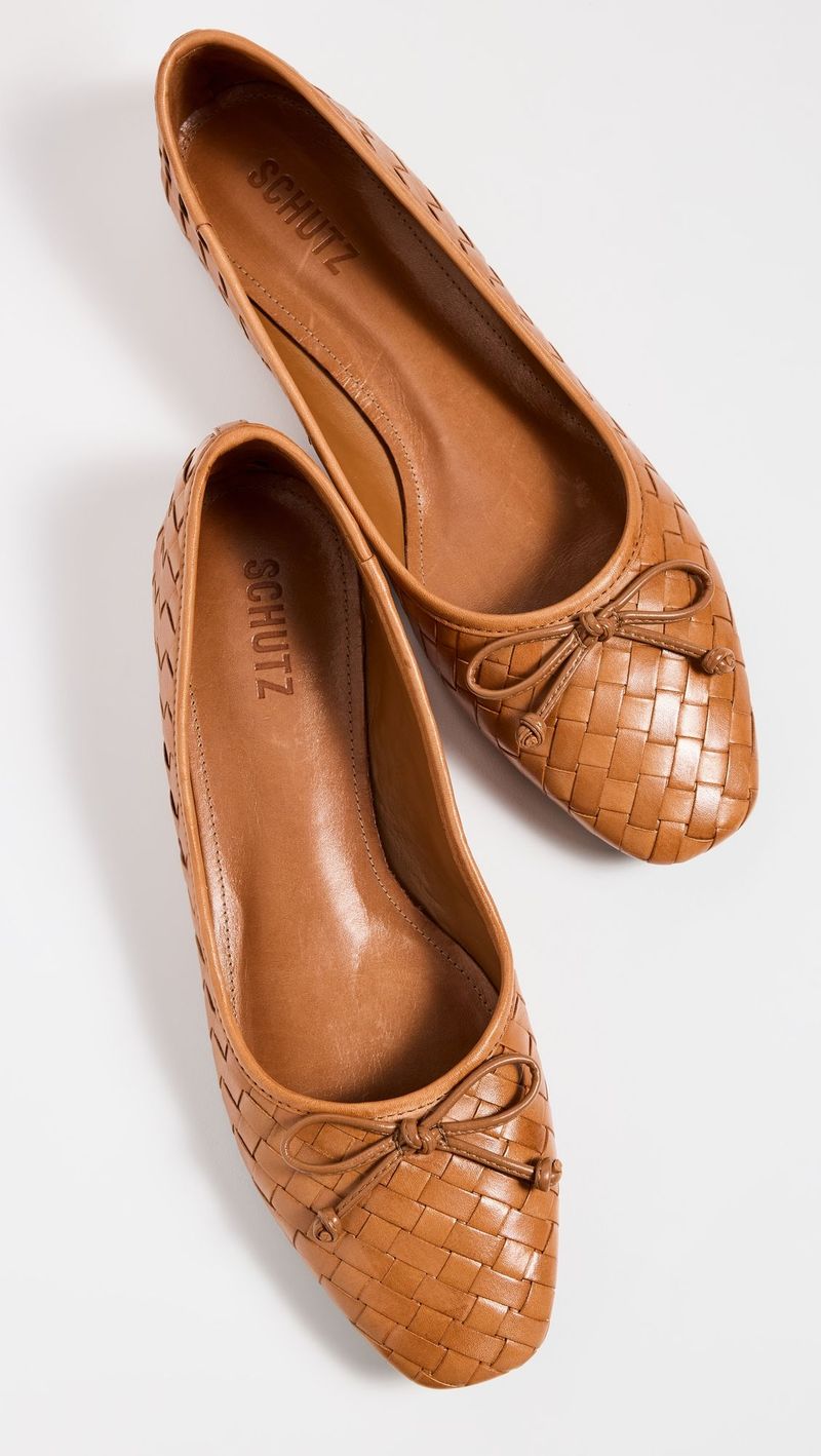 Woven Leather Flats