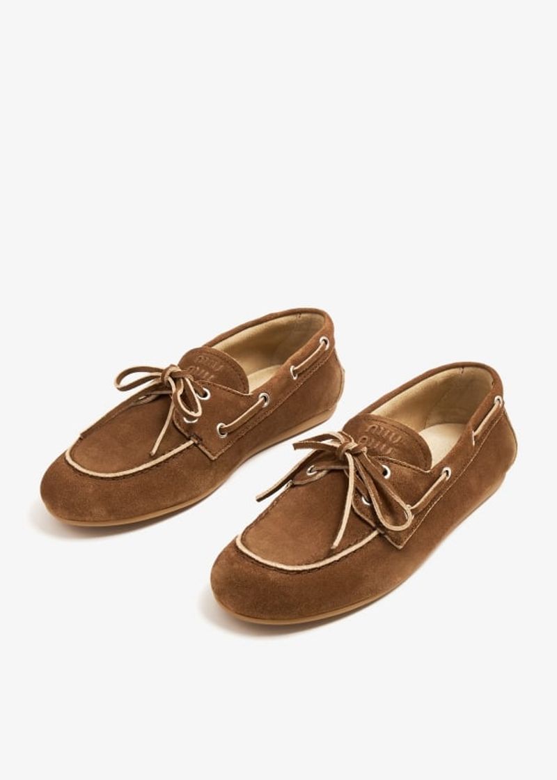Miu Miu Faded Unlined Suede Loafers