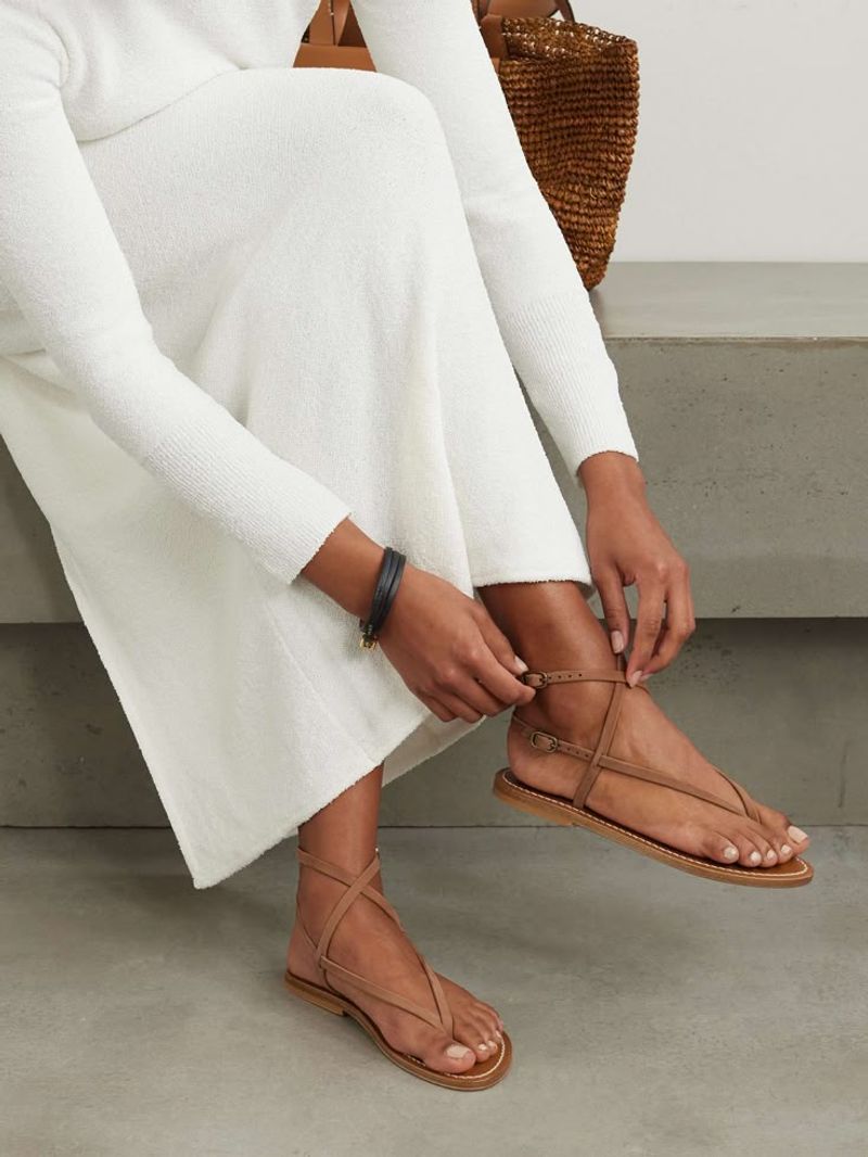 Tan Ankle Strap Sandals