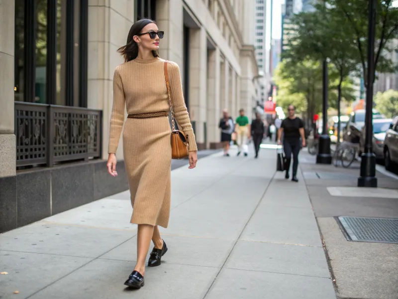 Sweater Dress + Loafers