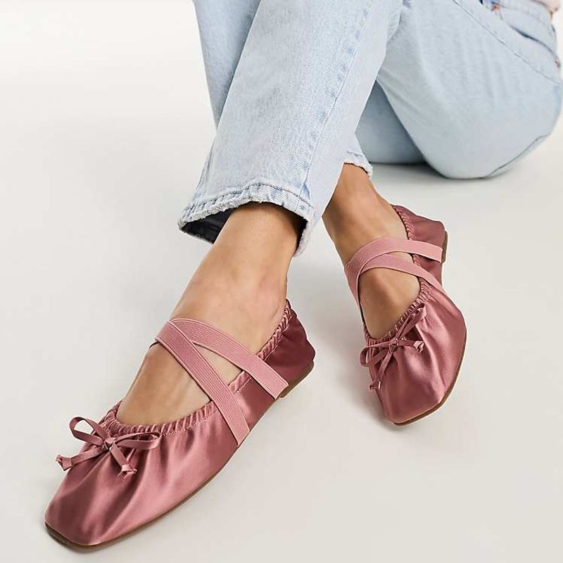 Basic Ballet Flats with Elastic Edges
