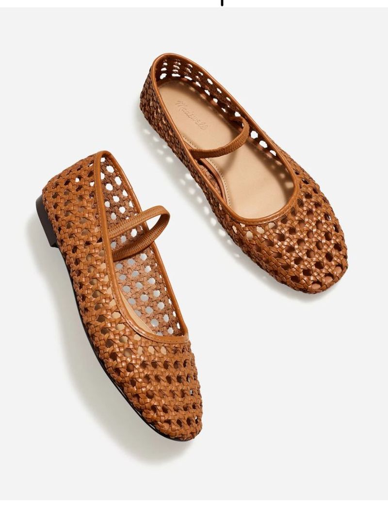 Madewell Greta Round-Toe Mesh Ballet Flats