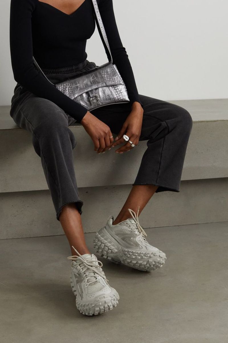 Chunky Platform Sneakers + Crossbody Bag