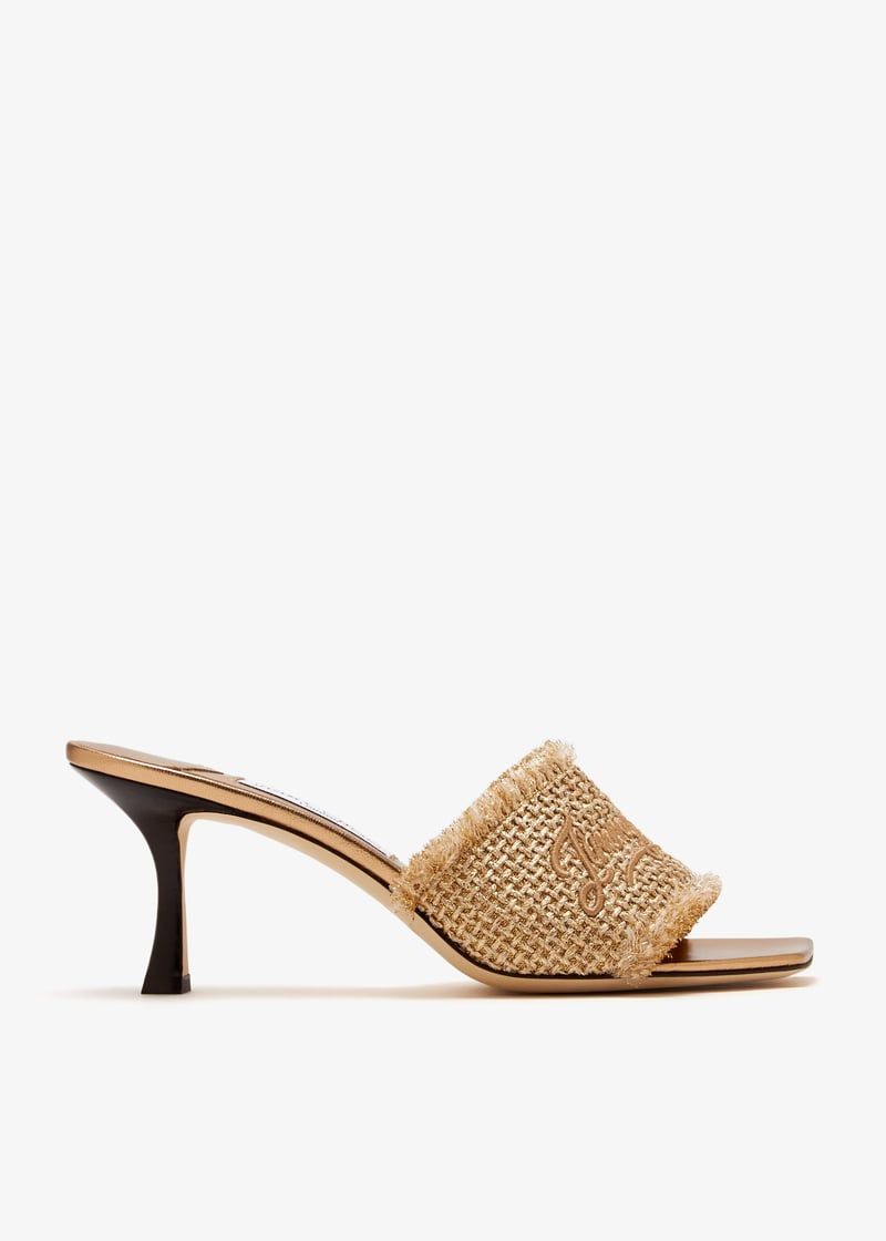 Jimmy Choo Alexia 70mm Raffia Sandals