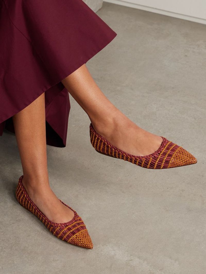Woven Leather Flats