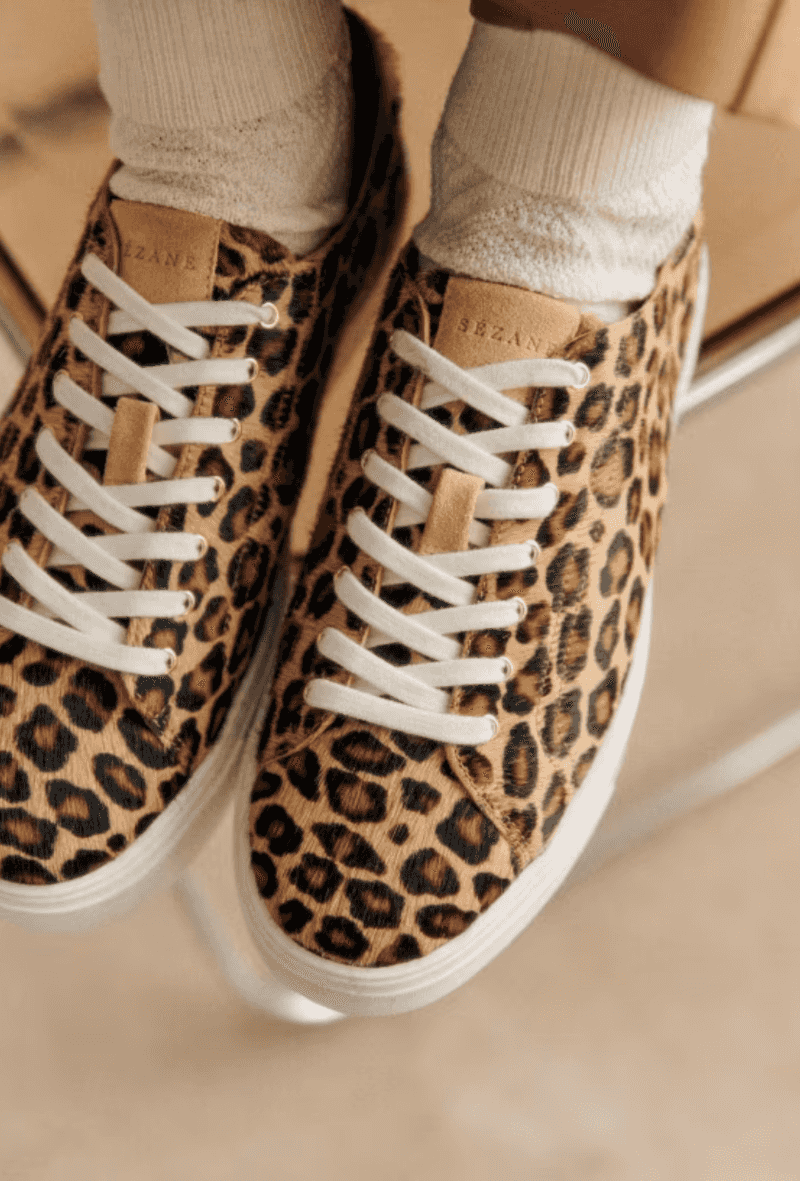Sézane – Maël Trainers in Leopard