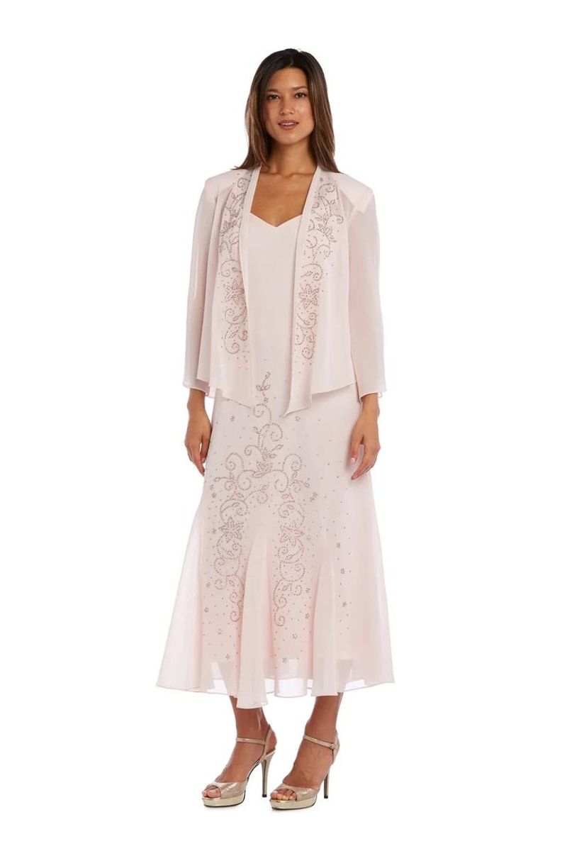 R&M Richards Women's Chiffon Jacket Dress