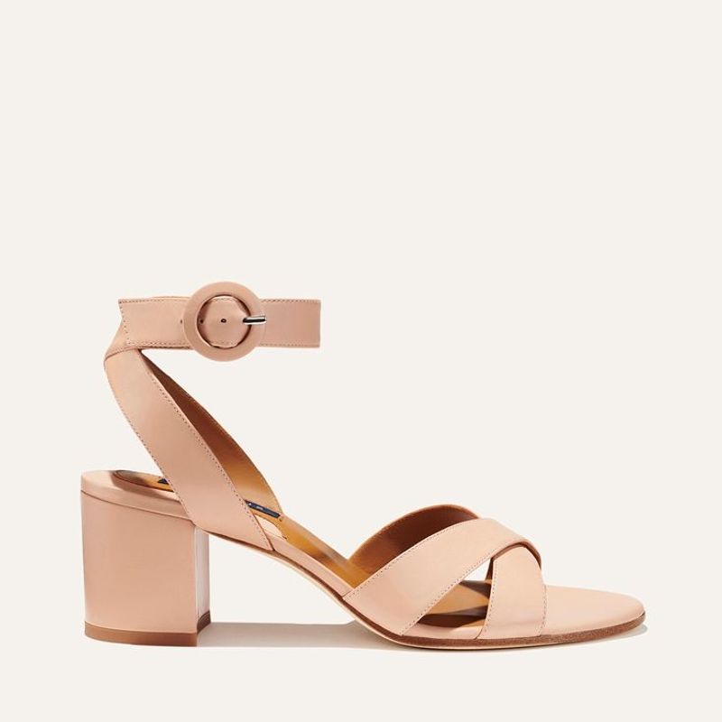 Margaux The City Sandal (in Blush Suede)