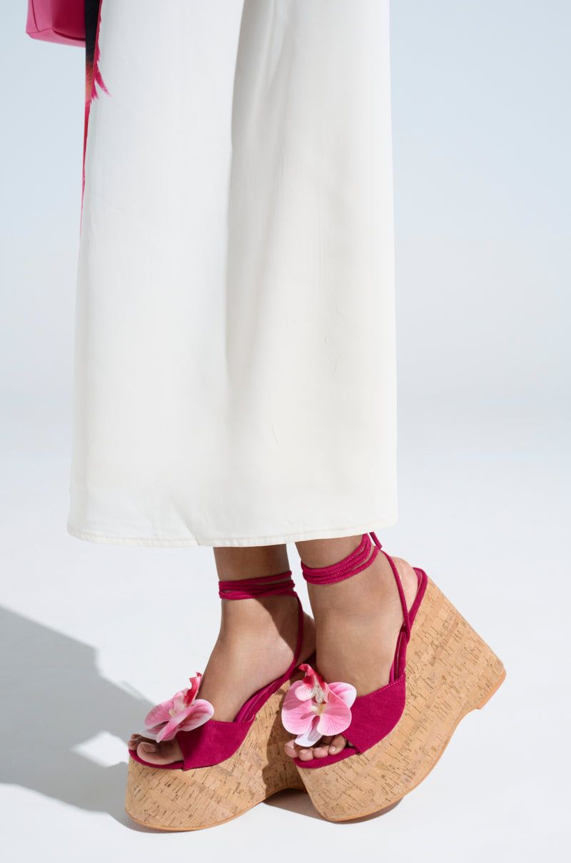 Chunky Cork Wedge Sandals