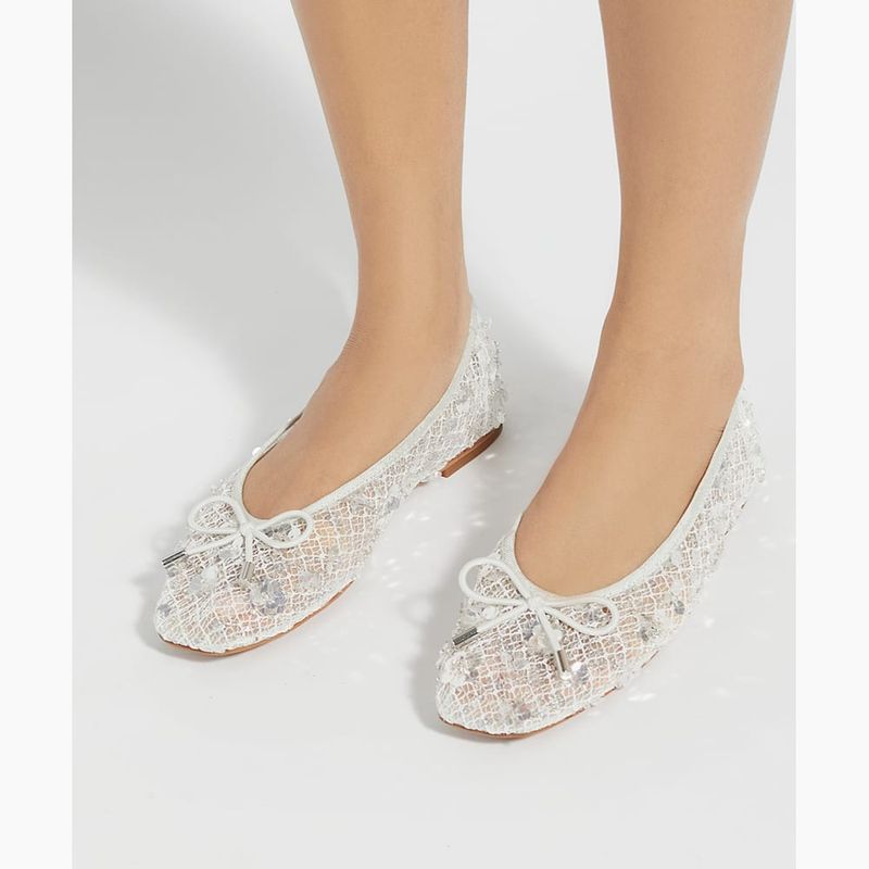 Overly Embellished Mesh Flats