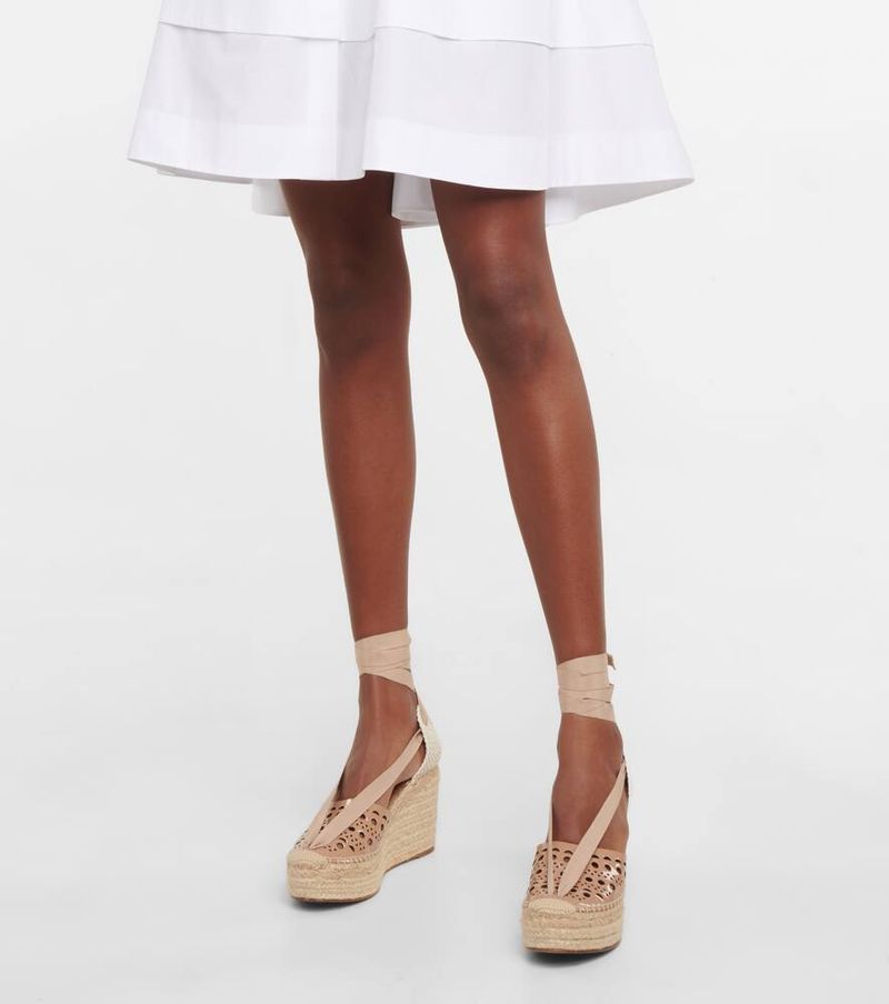 Alaïa Laser-Cut Espadrille Wedges