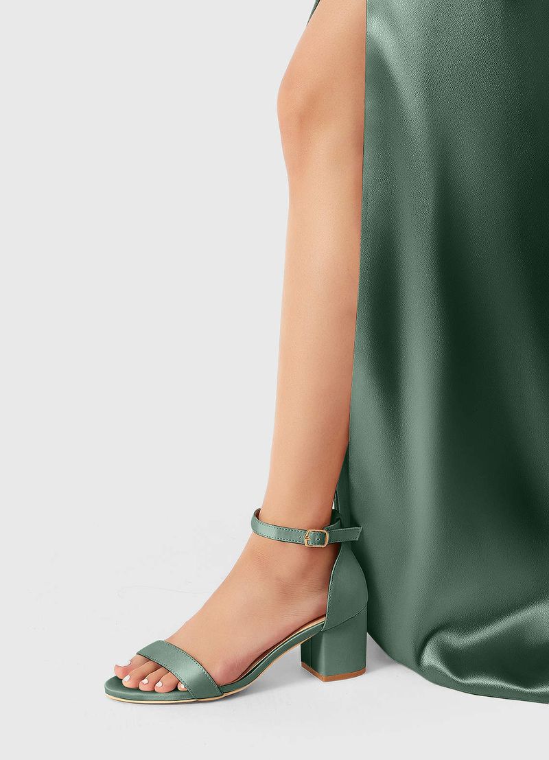 Ankle-Wrap Heels in Deep Olive or Terracotta