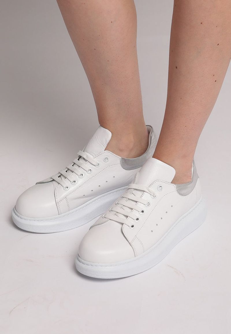 Minimalist White Leather Sneakers
