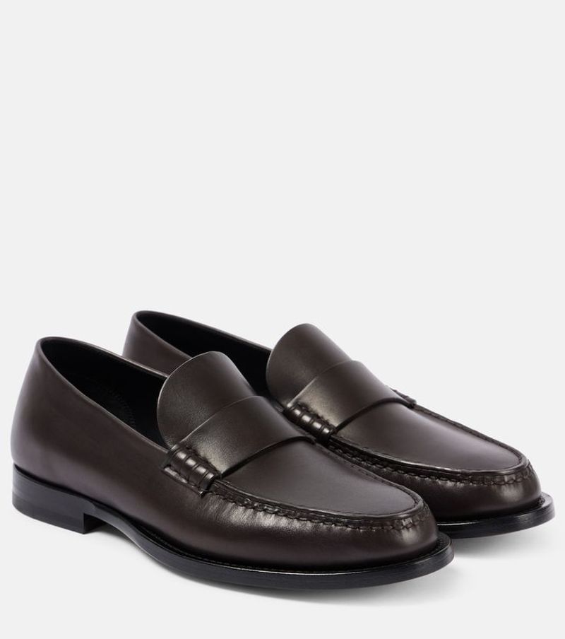 The Row Brown Novus Loafers