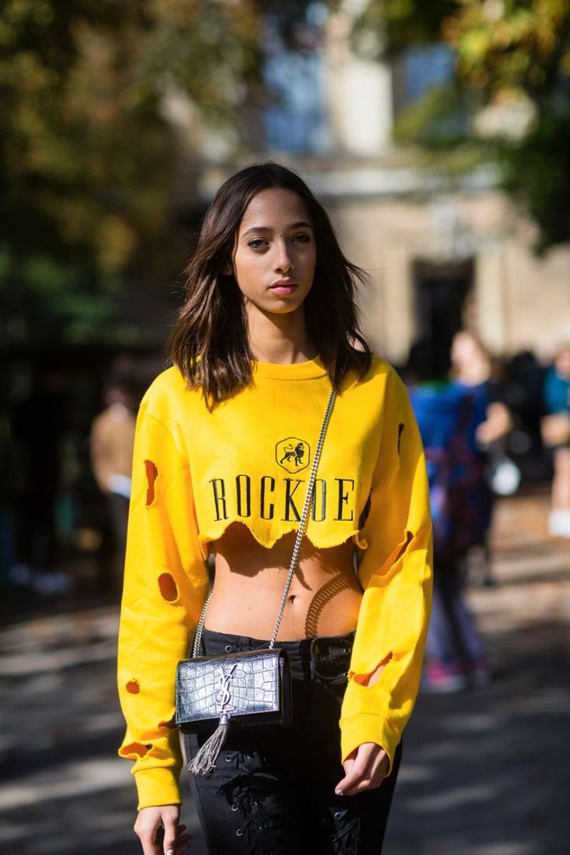 Graphic Crop Tops