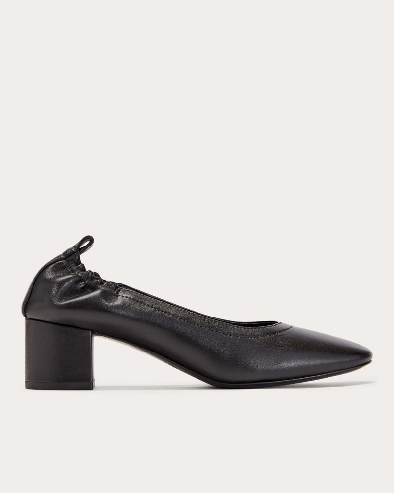 Virgo – Everlane The Italian Leather Day Heel in Black