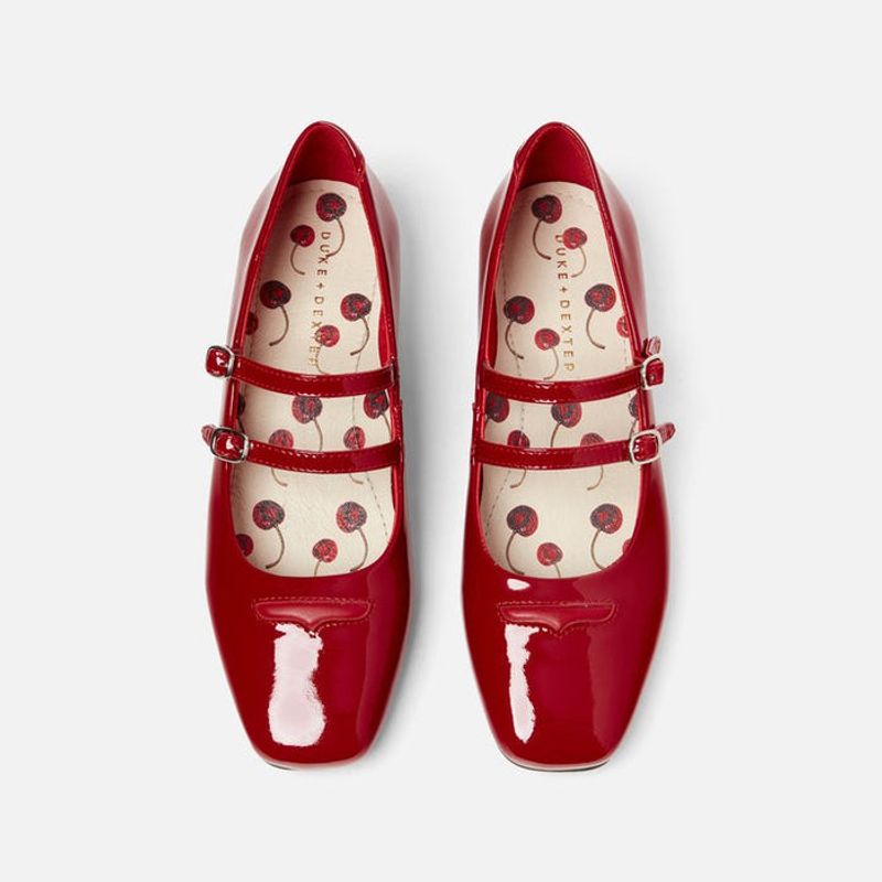 Duke + Dexter Ruby Red Patent Mary Janes