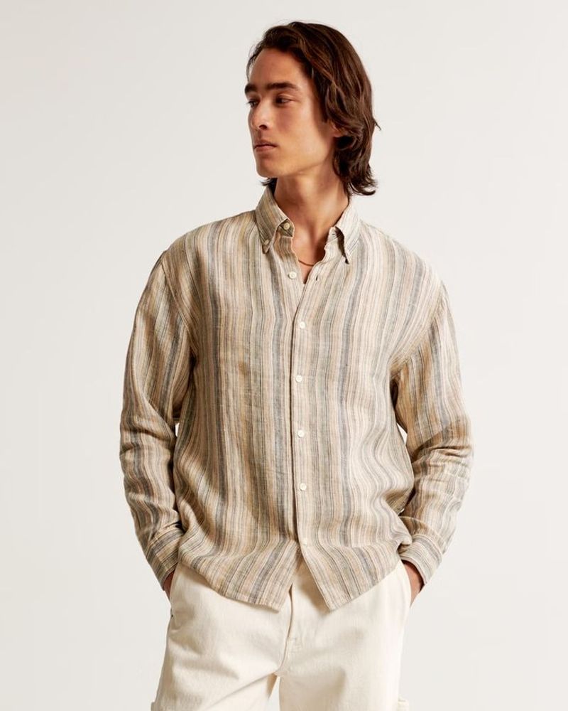 Abercrombie & Fitch Linen Button-Up