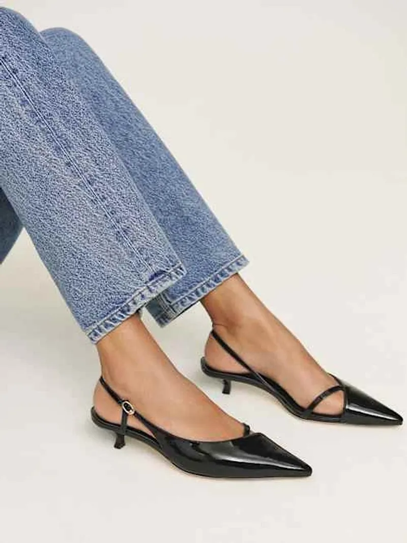 Reformation Sadie Kitten Heeled Slingback