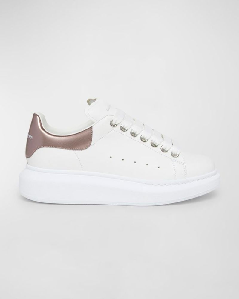 Alexander McQueen Oversized Metallic Leather Platform Sneakers