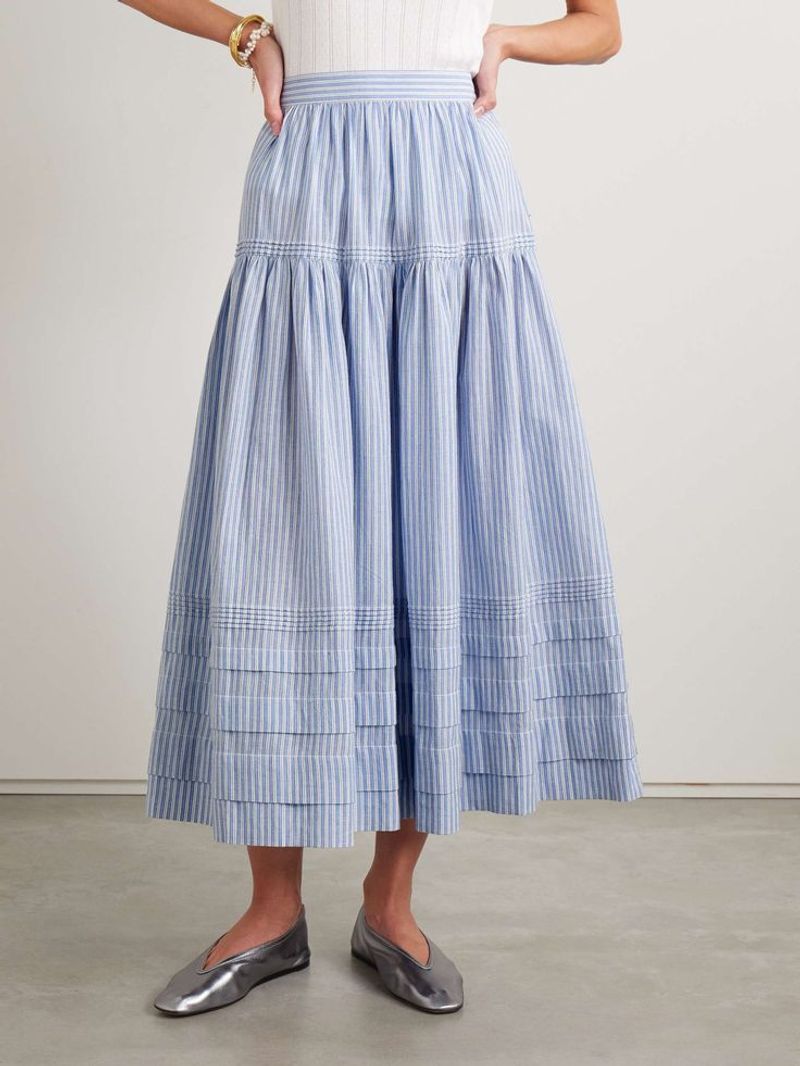 Tiered or Ruffled Midi Skirts