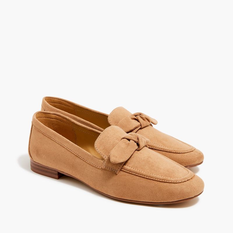 J.Crew Factory Sueded Bow Loafers