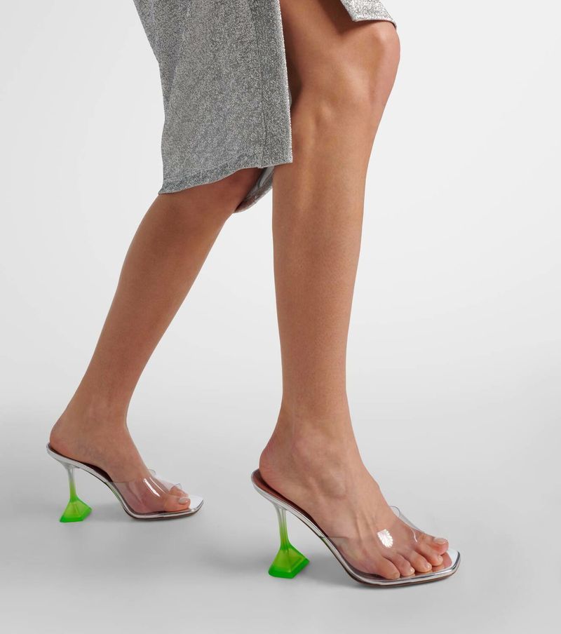Amina Muaddi Lupita Glass Heels