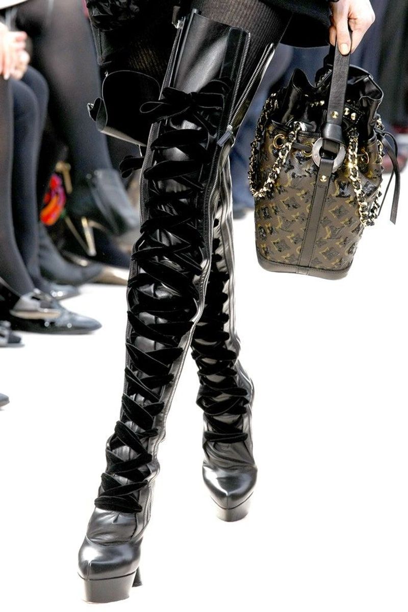 Lace-Up Over-The-Knee Boots