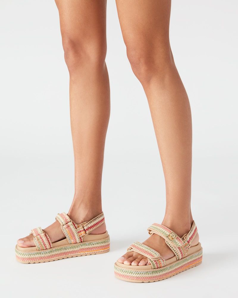 Steve Madden Bigmona Raffia Platform Sandal