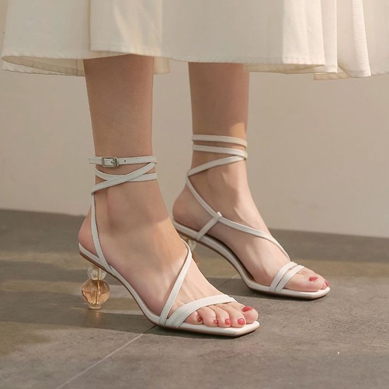 Sculptural Heel Sandals