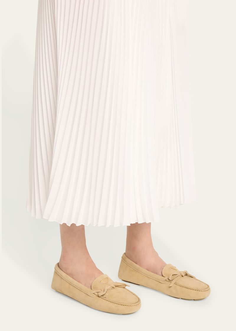 Prada Suede Bow Drivers