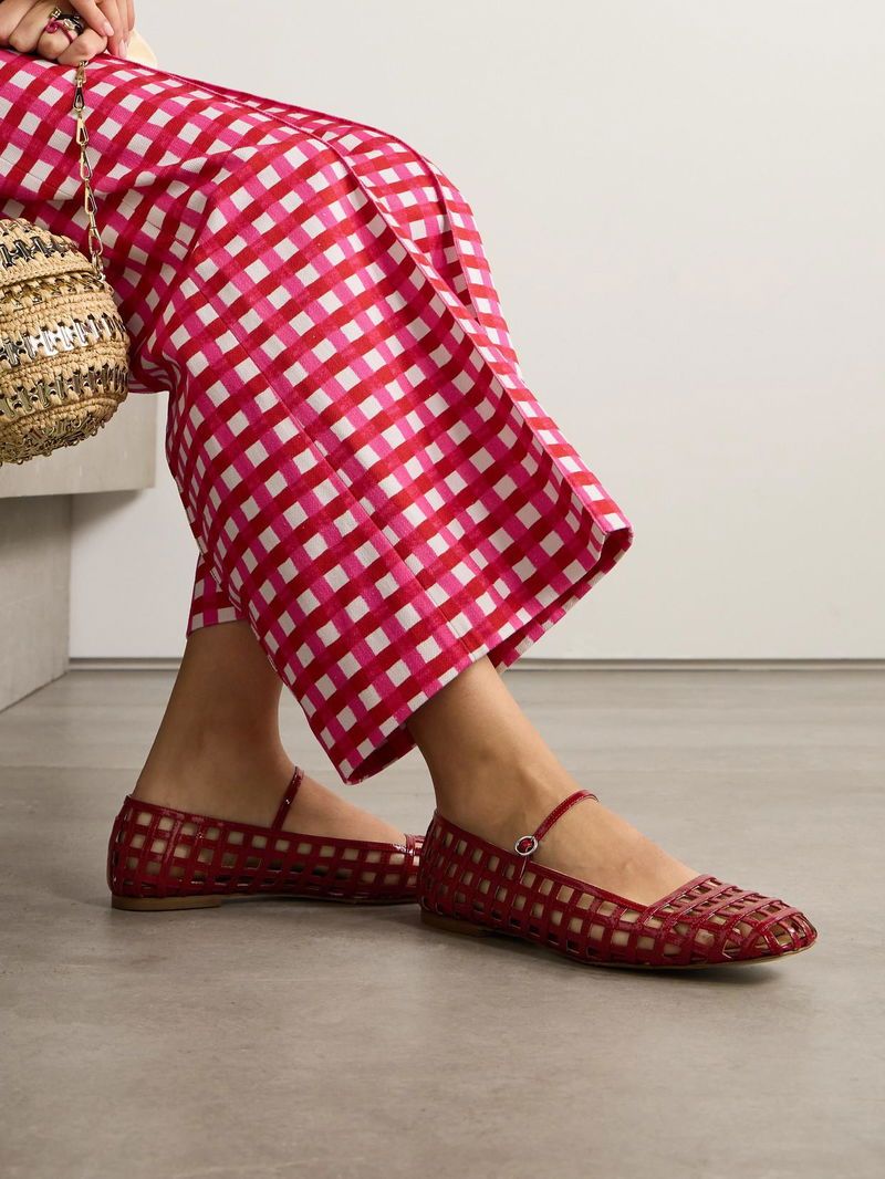 Aeyde Uma Studded Leather Mary Jane Ballet Flats